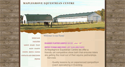 Desktop Screenshot of maplegroveequestrian.ca
