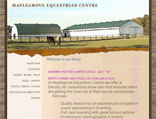 Tablet Screenshot of maplegroveequestrian.ca